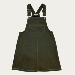 AUW Olive Overall Mini Dress Pockets Women’s‎ Size Small